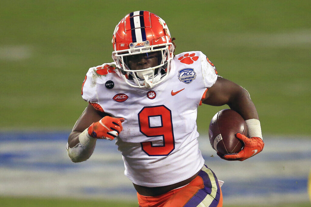 24. Pittsburgh (12-4) — Travis Etienne, RB, Clemson, Sr.